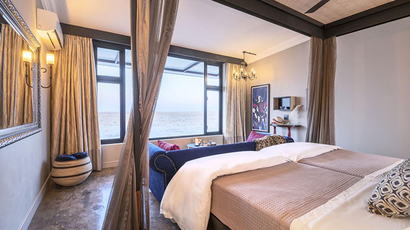 A room at the Etosha King Nehale lodge