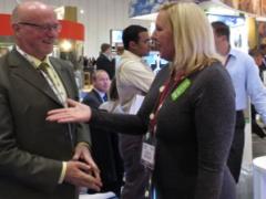 Minister of Tourism, Derek Hanekom, with Linda Pampallis, CEO of Thompsons Africa, at WTM London this week.