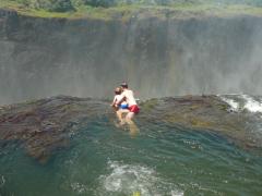 Devil’s Pool closes each year due to the rising water levels. 