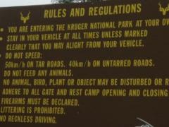 Visitors to Kruger are advised to drive carefully, especially on gravel surfaces. 