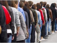 The departures hall at the airport in Maun.