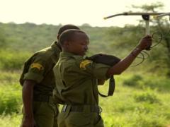 Sera Community Conservancy rangers are equipped with transmitters to locate rhinos.