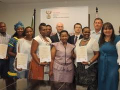 The eight graduating participants were awarded certificates by Deputy Minister of Tourism, Tokozile Xasa and members of the Russian Embassy.