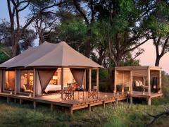 The nine safari tents have been rebuilt.