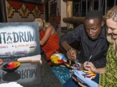 The Boma - Dinner & Drum Show allows guests to design and paint their own drum, map, bowl or other memorabilia.