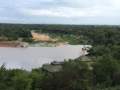 The dam wall of Mbali dam in front of Hilltop Lodge was repaired in October last year.