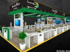 An artist’s impression of destination South Africa’s stand at the Arabian Travel Market.