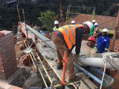The ‘big pour’was a milestone for the Graskop Gorge lift developers.