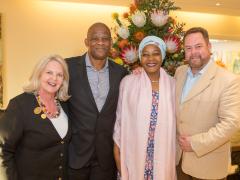 Conference convenor, Margi Biggs, CEO of Thebe Services Jerry Maben, CEO of the Tourism Business Council of South Africa Mmatšatši Ramawela and Andre Morgenthal from The Old Vine Project at The Business of Wine & Food Tourism Conference.