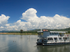 The experience takes place at King's Camp, a fishing village on the southern shore of Lake Kariba.
