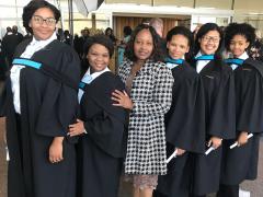 The women were part of a class of graduates from the Southern African region.