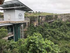 The lift has a sheer drop equivalent to about 16 storeys.