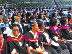 Graduates of the HYTP eagerly await their certificates at the ceremony at Mittah Seperepere Convention Centre on Monday (March 26). 