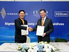 Hilton signs franchise agreement with Singha Estate, making way for the first Curio Collection hotel in Maldives.