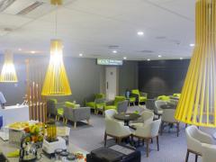 Interior of one of the lounges at Kasane International Airport.