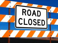 The M2 heading towards the airport is closed for repairs.