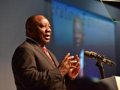 South Africa's president is hoping for investment.