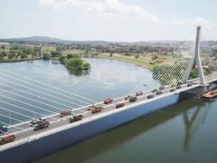 The bridge crosses the Nile at Jinja, Uganda, and will eventually form part of a motorway linking Kenya with Uganda. Credit: PML Daily.