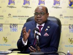 Centre founder and Jamaican Minister of Tourism, Edmund Bartlett announces the crisis centre.