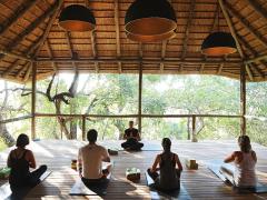 Facing the demands of modern-day society, more and more travellers are opting for wellness experiences when visiting southern and East Africa. Image: Safari yoga at Londolozi.