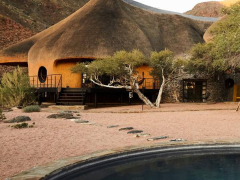 The private swimming pool and communal area.
