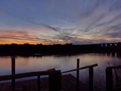 Sunset view from the Happy Jackal.