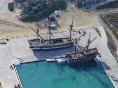 Film set for Outlander and Black Sails.