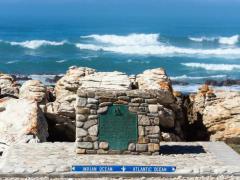 Cape Agulhas - where the Indian and Atlantic Oceans meet.