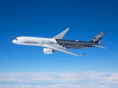 An Airbus A350 XWB in flight. Image Credit: Airbus