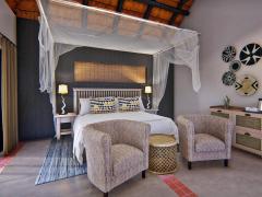 A newly refurbished bedroom at Inyati Game Lodge.