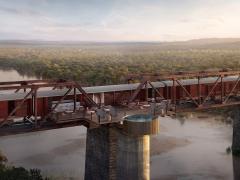 The ‘Train on a Bridge’ over the Sabi River.