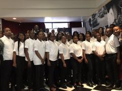 Youth ambassadors to tourism at the Joburg Theatre.