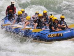 White-water rafting in Uganda. 