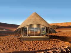 Other facilities include a bar, library, several seating and dining areas, and swimming pool.