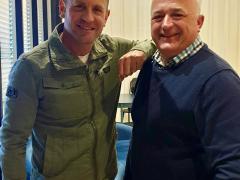 Lucid Ventures founder Gidon Novick (left) with Michael Pownall, managing partner of Valor Hospitality Parter, which manages Home* Suites Hotels. 