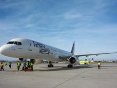Cabo Verde Airlines aircraft in Washington DC.