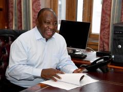President Cyril Ramaphosa reviews his speech ahead of the formal SONA 2020 address.