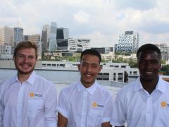 New Tourvest Guide Academy students (from left) Tristan, Chezlin and Ronald.