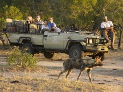 A safari vehicle at Tintswalo Safari Lodge