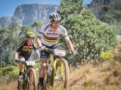 Nino Schurter and Matthias Stirnemann at the 2018 Cape Epic