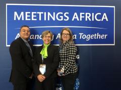 From left – Glenton de Kock, SAACI CEO; Esmare Steinhofel, ICCA Regional Director: Africa; and Kim Roberts, National Chairperson of SAACI